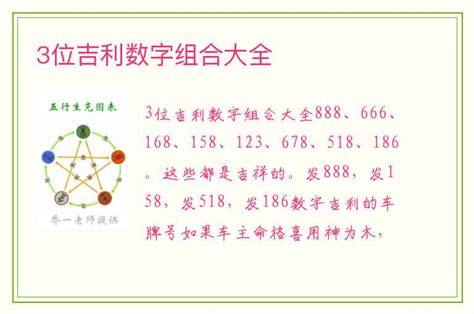 吉利数字组合|3位吉利数字组合大全